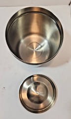 Vtg Stainless Steel Canisters W/ Medical Lid – Set of 2 Vollrath 8802 Polar 3J