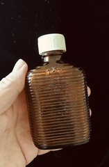 Lot Of 5 Imperfect Clear & Brown Apothecary Glass Bottle Pharmacy Meds 2.5-4.5”