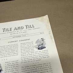 Tile And Till Magazine Eli Lilly And Company September 1938 Indianapolis Indiana