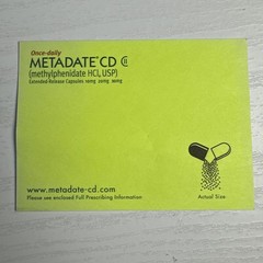 METADATE CD Drug Rep Promotional Pen & Post-it Pad – 5 Sheets Left