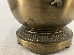 Brass Schering Mortar and Pestle, Dr. John Morgan, 4″ Tall, 1971
