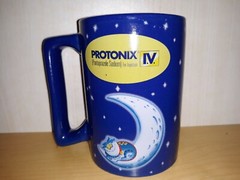 Protonix Injection IV Blue Monster 2 Sided Pharmaceutical Medical Coffee Mug