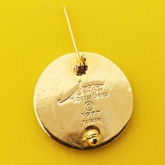 Vtg. PHARMACY TECHNICIAN Caduceus Rx Cross Round Enamel Lapel Pin