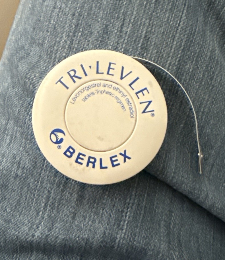 Tri-Levlen Pharmaceutical Advertising 1970s Birth Control History Tape Measure