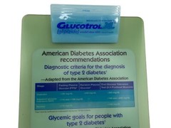 Rare 1999 Glucotrol XL Drug Rep Pharmaceutical Acrylic Clipboard 14″ Dr’s Office