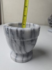 Marble Footed Mortar & Pestle Apothecary Pharmacy Medicine Herb Spice Grinder 4″