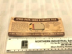 NOS Vintage Cro-Pax Corn & Callus File Unused New Old Store on Card