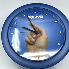 Blue VOLMAX CLOCK Drug Rep Advertising Promo Giveaway 12″ Tested/Works-HTF
