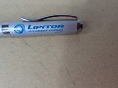 Lipitor Metal Drug Rep Pen Twist Black Ink Works Heavy