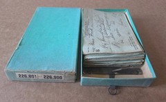File box & 100 antique prescriptions (1926) – HEROIN, PAREGORIC, BROMIDE
