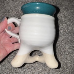 Pharmaceutical Feet Toe Mug Drug Rep Oxistat (oxiconsole Nitrate) Cream Ceramic
