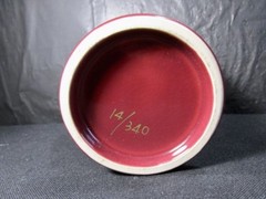 Lactucarium Jar Monastery Decorative Porcelain Burgundy Gold Accents Unique
