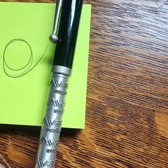 AVANDIA METAL DRUG PHARMACEUTICAL PEN PEWTER BLACK RAISED LETTERS
