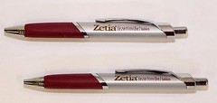 Pharmaceutical Pens 2 Heavy Metal Zetia Brushed Silver Super Sharp RARE