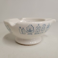 VTG Merck Sharp & Dohme Porcelain Pharmacy Mortar & Pestle Ashtray MSD C. Lamb