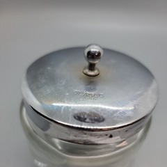 Vintage Glasco Apothecary Glass Jar with Chrome Lid MCM