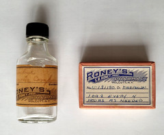 Lot of 2 Vintage Roney’s Pharmacy Medicine Wolcott NY Wayne Bottle Advertising