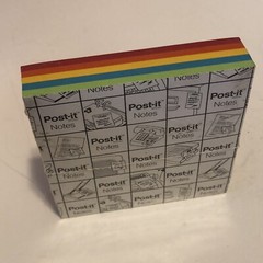 Rainbow Colors Post It Paper Sticky Note Pad Vintage Pepcid Drug Advertising