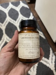 Aminodrox-Forte Amber Glass Bottle Pharmacy Collector. NWOT