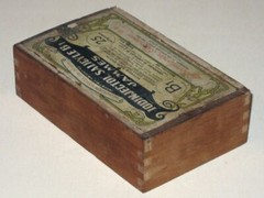 Antique IODINJECTOL Salicycle B1 Jammes WOODEN Advertising BOX Argentina Ampoule