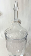 Large Clear Glass Apothecary Counter Display Jar with Large Fenial Lid 19.5″