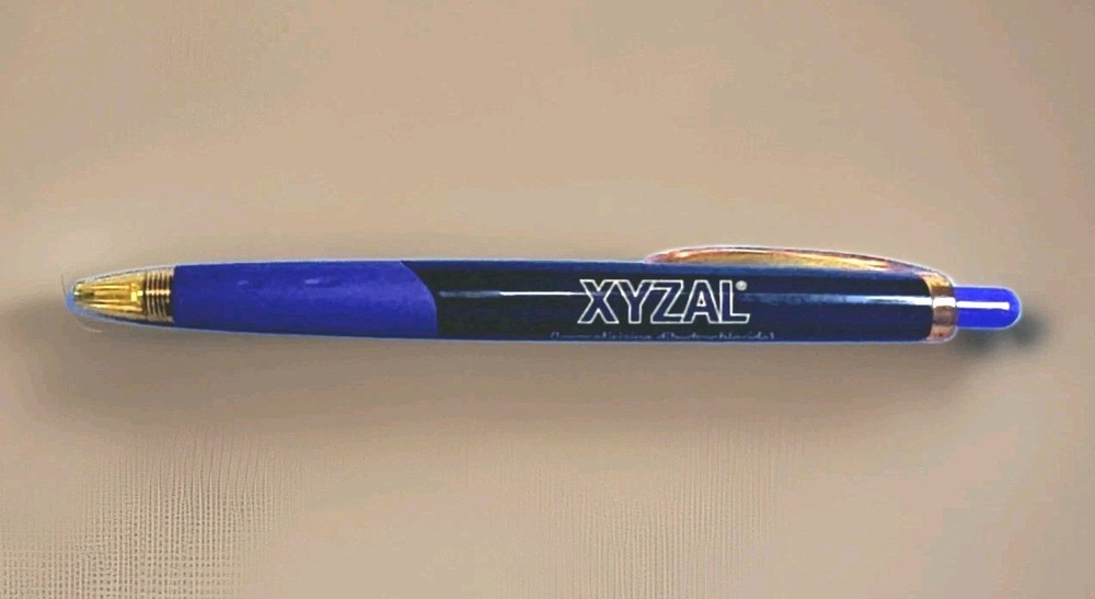Xyzal NEW *Papermate* Black Purple Drug Rep Ink PEN Pharmaceutical Collectible