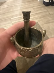 Vintage 1979 Shering RX Mortar & Pestle Honoring Pharmacy Fraternities