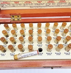 Wyeth Allergy Test Kit Vintage Extracts 1955 Intracutaneous Wood Box + 44 Vials