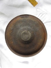 Vintage Heavy Cast Iron Footed Mortar & Wooden Pestle (Ships Free 2 US!)
