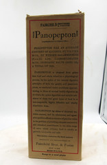 BW – 1900’s Fairchild Bros & Foster NY Panopepton 7 “ Clear Medicine bottle BOX