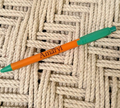 AMARYL Pharmaceutical Pharmacy Drug Rep Pen Orange Green Tested Black Ink