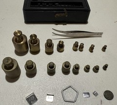 Vintage 1975 – Has 5601 – Brass Pharmacy Calibration Weights Set – Incomplete
