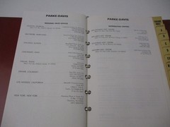 Vintage 1987 Parke Davis Price List Book Binder Pharmacy Chemist Drugs