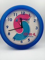 Seroquel Pharmaceutical Rep Office Clock Royal Blue Pink 12 Inch Diameter