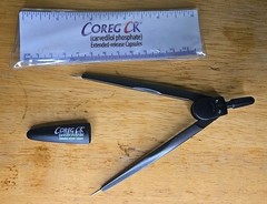 Coreg Carvedilol Drug Rep Pharmaceutical Ad Promotional Ruler And Compass Rare