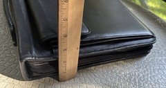Paxil Pharmaceutical Leather Portfolio Binder Zip Around Black Embossed Logo
