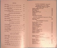 Chateau Laurier Hotel Menu 1950s Ottawa Canada Cocktail Wine Liquor List Vintage