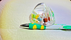 Opana ER Oxy Floating Paperweight & Collectible Pen Set Drug Rep Pharmaceutical