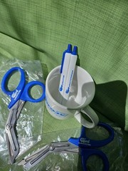 Cipro Pharmaceutical Drug Rep Lot Scissors Coffee Mug Ink Pen Advertising