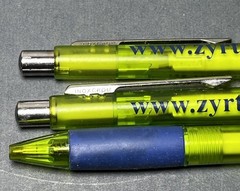 Vintage Zyrtec (3 Pcs) Pharmaceutical Rep Pens Drug Rep Plastic Metal Ink Work