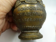 Vintage Coricidin Mortar & Pestle for La Pharmacie Francaise & Louis Dufilho Jr