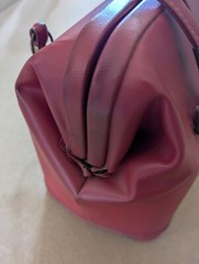 Rare! Vintage Burgundy Maroon Thick Heavy Leather Travel Doctor’s Bag Apothecary
