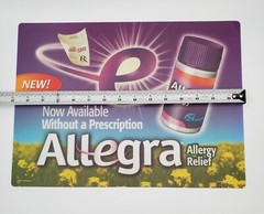 7 Allegra Counter Clings Placemat Pharmaceutical Drug Promotional Collectible