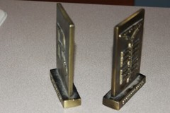 2 1977 Apothecary Pharmacy Tinactin Metal Paperweights Secundum Artem Soapstone