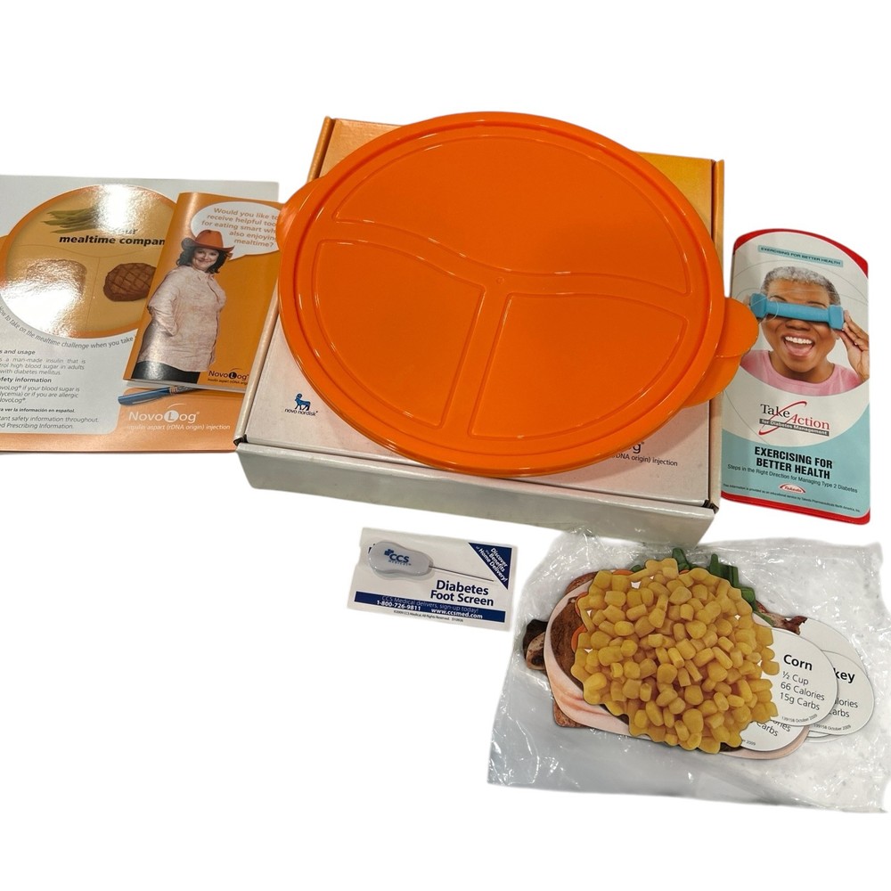 Novolog Mealtime Companion Plate With Information Book Never Used