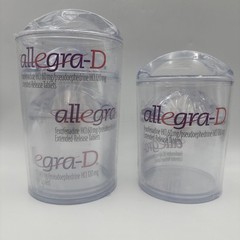 DRUG REP RARE ALLEGRA-D CLEAR PLASTIC/ACRYLIC CANISTER Set of 5 Pharmaceutical