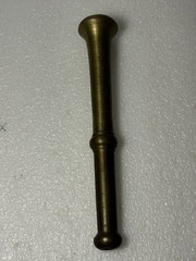 Vintage 1940s – 50s Solid Brass Mortar and Pestle Greek Key Design Pattern 3.5lb