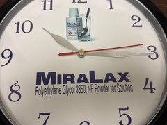 MiraLax Plastic Wall Clock Vintage Medicine Pharmaceutical Promotional Item