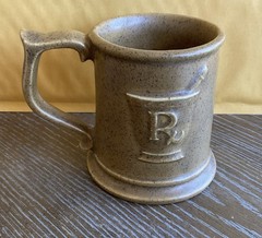 Vintage “PHARMACIST” Brown Speckled/Embossed Scales & Rx Mortar&Pestle Mug