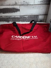 Pharmaceutical Rep Advertising Cardene IV Red 25″ Canvas Tote Bag Zipper